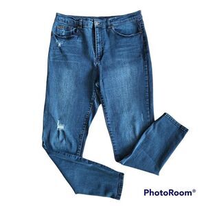 DG2 Diane Gilman Women's Jeans Stretch Distressed Skinny Jean Size 14T